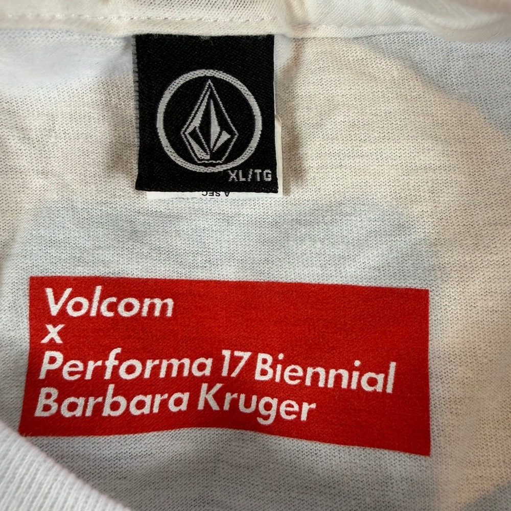 Volcom x Barbara Kruger Performa 17 Biennial Mens L White T Shirt - Picture 6 of 6